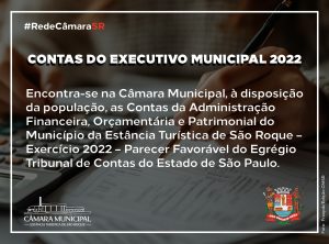 Comunicado Contas do Executivo Municipal 2022