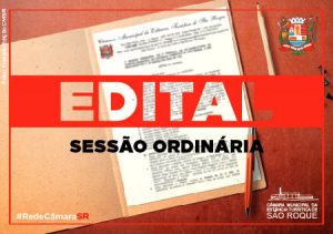 Veja o edital da 34ª Sessão Ordinária